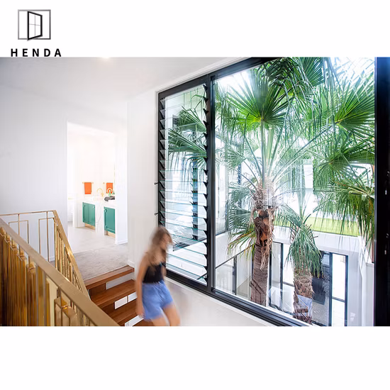 Finestra con persiana in vetro personalizzata da 5 mm Finestre con persiana moderna smaltata laminata